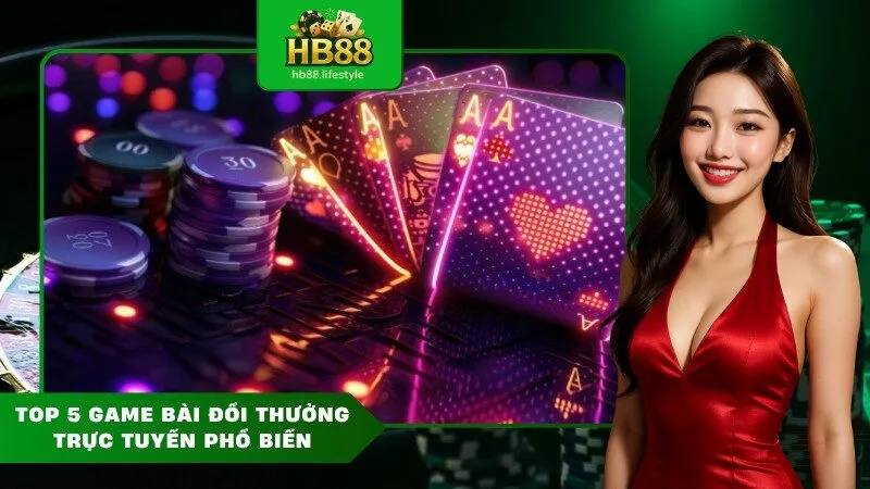 Top 5 game bài đổi thưởng trực tuyến phổ biến